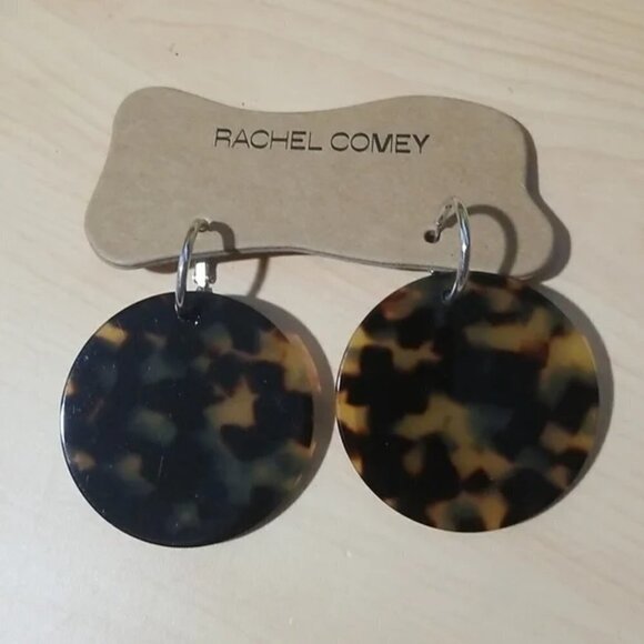 💕RACHEL COMEY💕 Masha Acrylic Disc Earrings ~ Brown Tortoise NWT - Picture 6 of 9